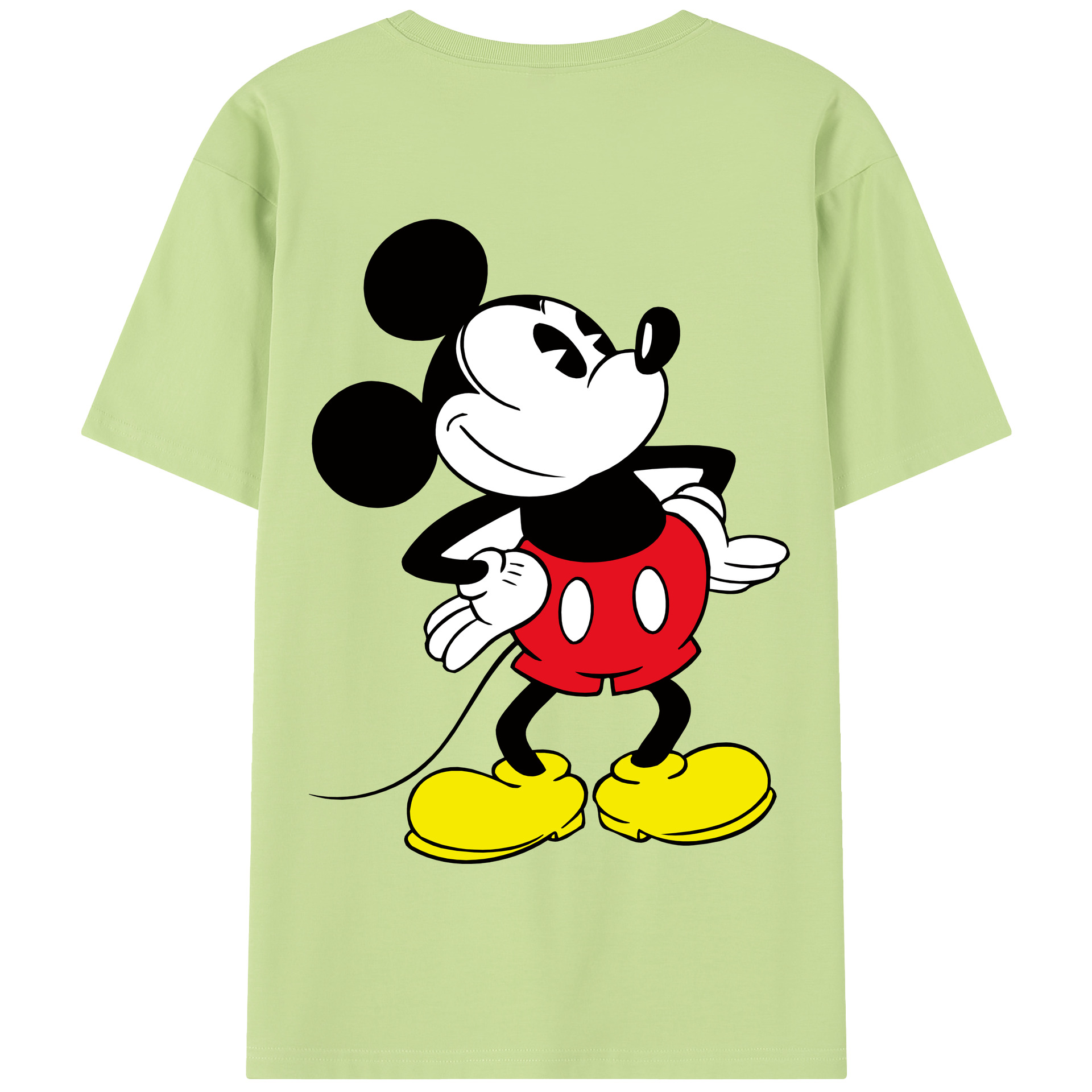 （画像用） ミッキーマウス Mickey Mouse 綿100％半袖Tシャツ（背面プリント）